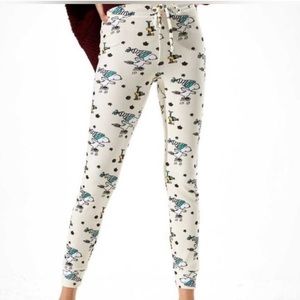 NEW! American Eagle Peanuts Pajama Bottom Jogger Pants ~ LARGE SHORT